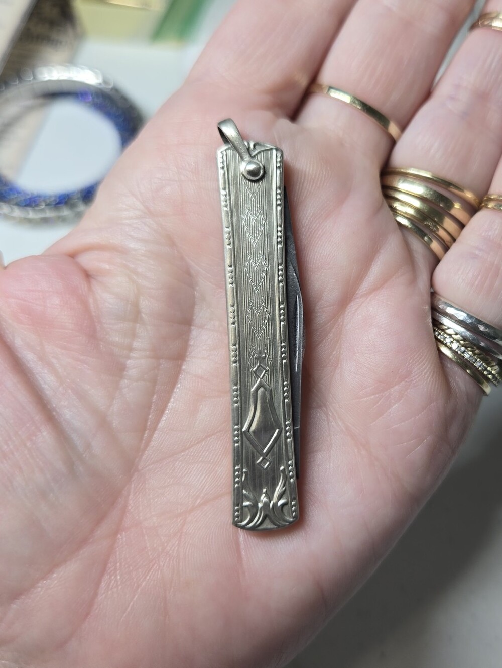Vintage White Gold Filled Pocket Watch